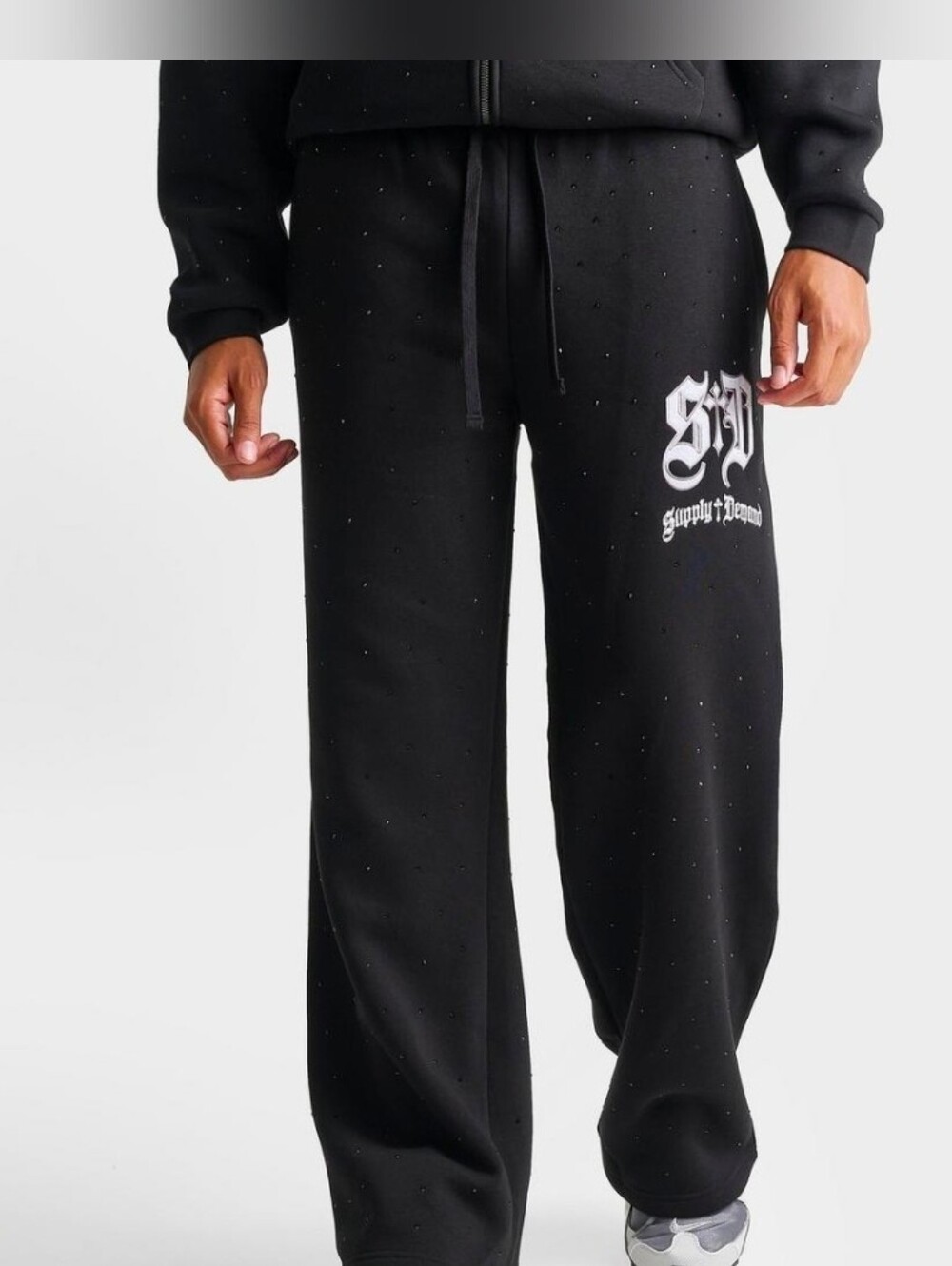 Supply & Demand Mens Black Embellished Spartan Pants Size Large NWT Y2K Gothic